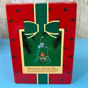 Hallmark Keepsake Ornament Handcrafted Swinging Angel Bell Ornament 1985